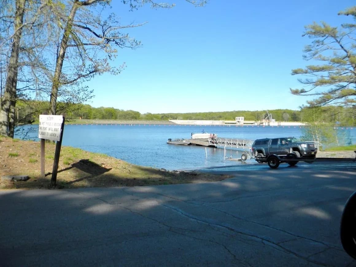 Boat launch on the lake near the community