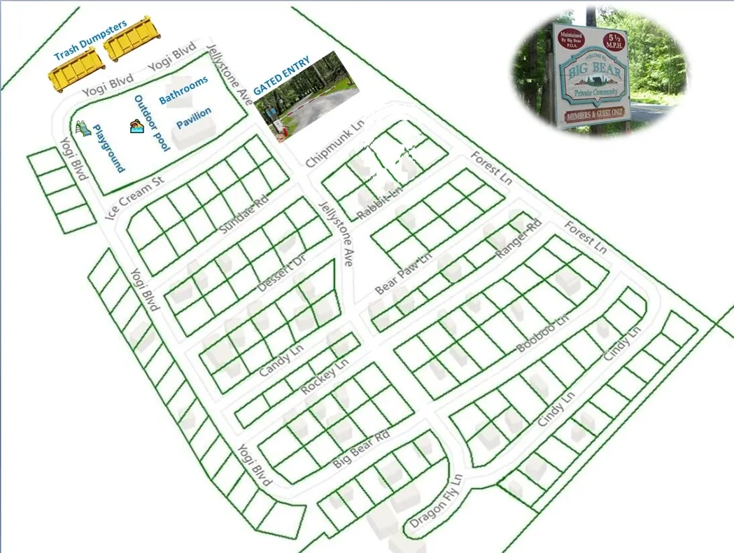 Map of Big Bear Campers Property community
