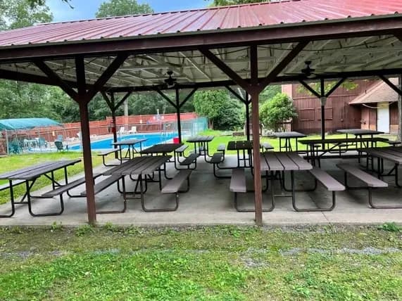 Community pavilion next to the swimming pool